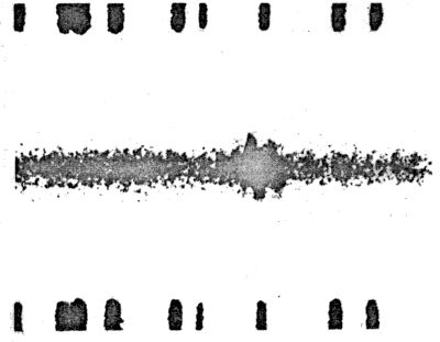 Two lines in the spectrum of the barred spiral galaxy NGC 1097